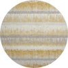 Piper Looms Mayfield Stripes AMF1013 Gold Machine Washable Area Rug Round Main Image