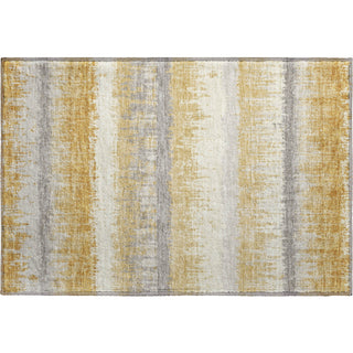 Piper Looms Mayfield Stripes AMF1013 Gold Machine Washable Area Rug Scatter Main Image