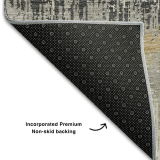 Piper Looms Mayfield Stripes AMF1013 Gray Machine Washable Area Rug Backing Image