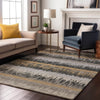 Piper Looms Mayfield Stripes AMF1013 Gray Machine Washable Area Rug Lifestyle Image Feature
