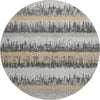 Piper Looms Mayfield Stripes AMF1013 Gray Machine Washable Area Rug Round Main Image