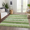 Piper Looms Mayfield Stripes AMF1013 Green Machine Washable Area Rug Lifestyle Image Feature