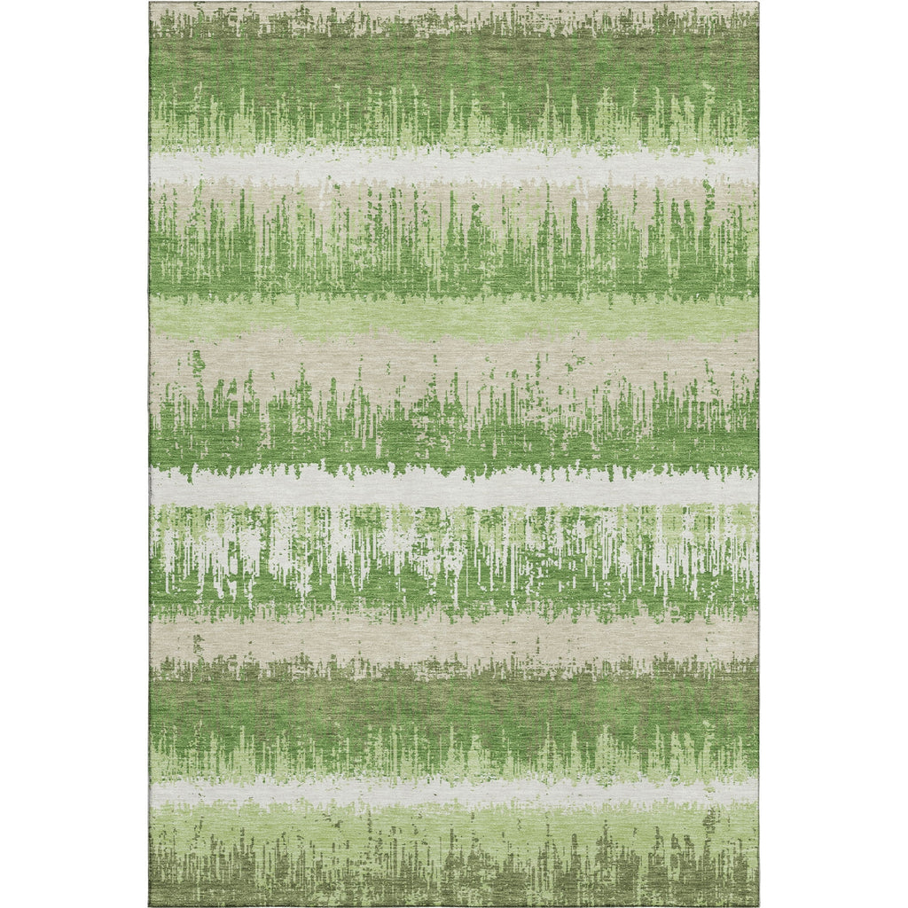 Piper Looms Mayfield Stripes AMF1013 Green Machine Washable Area Rug main image