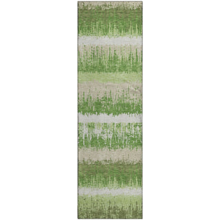 Piper Looms Mayfield Stripes AMF1013 Green Machine Washable Area Rug Runner Main Image