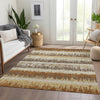 Piper Looms Mayfield Stripes AMF1013 Mocha Machine Washable Area Rug Lifestyle Image Feature