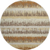 Piper Looms Mayfield Stripes AMF1013 Mocha Machine Washable Area Rug Round Main Image