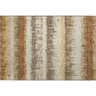 Piper Looms Mayfield Stripes AMF1013 Mocha Machine Washable Area Rug Scatter Main Image