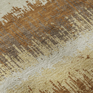 Piper Looms Mayfield Stripes AMF1013 Mocha Machine Washable Area Rug Swatch Image