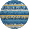Piper Looms Mayfield Stripes AMF1013 Navy Machine Washable Area Rug Round Main Image