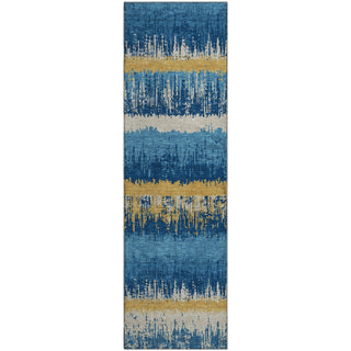 Piper Looms Mayfield Stripes AMF1013 Navy Machine Washable Area Rug Runner Main Image