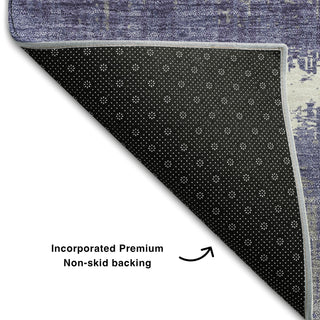 Piper Looms Mayfield Stripes AMF1013 Purple Machine Washable Area Rug Backing Image