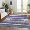 Piper Looms Mayfield Stripes AMF1013 Purple Machine Washable Area Rug Lifestyle Image Feature