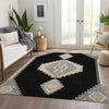 Piper Looms Mayfield Oriental AMF1014 Black Machine Washable Area Rug Lifestyle Image Feature
