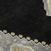 Piper Looms Mayfield Oriental AMF1014 Black Machine Washable Area Rug Swatch Image