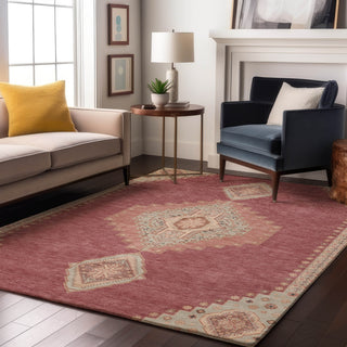 Piper Looms Mayfield Oriental AMF1014 Blush Machine Washable Area Rug Lifestyle Image Feature