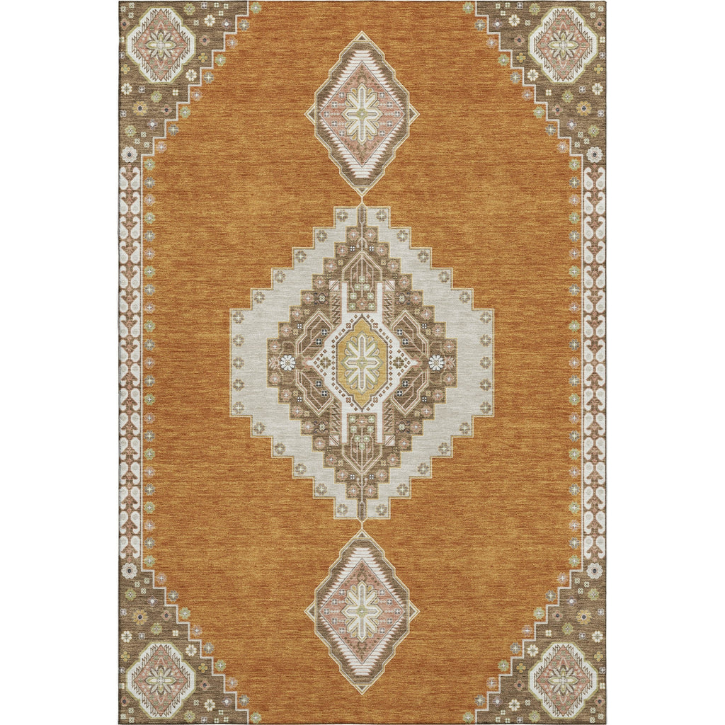 Piper Looms Mayfield Oriental AMF1014 Copper Machine Washable Area Rug main image