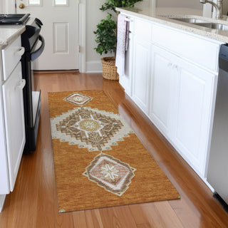 Piper Looms Mayfield Oriental AMF1014 Copper Machine Washable Area Rug Runner Lifestyle Image Feature