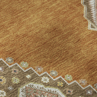 Piper Looms Mayfield Oriental AMF1014 Copper Machine Washable Area Rug Swatch Image