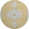 Piper Looms Mayfield Oriental AMF1014 Gold Machine Washable Area Rug Round Main Image