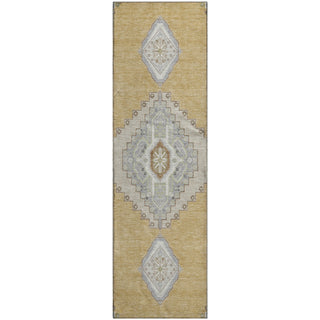 Piper Looms Mayfield Oriental AMF1014 Gold Machine Washable Area Rug Runner Main Image