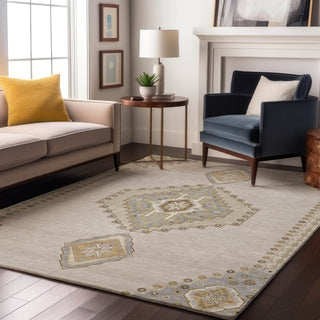 Piper Looms Mayfield Oriental AMF1014 Ivory Machine Washable Area Rug Lifestyle Image Feature