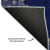 Piper Looms Mayfield Oriental AMF1014 Navy Machine Washable Area Rug Backing Image