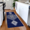 Piper Looms Mayfield Oriental AMF1014 Navy Machine Washable Area Rug Runner Lifestyle Image Feature