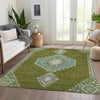 Piper Looms Mayfield Oriental AMF1014 Olive Machine Washable Area Rug Lifestyle Image Feature