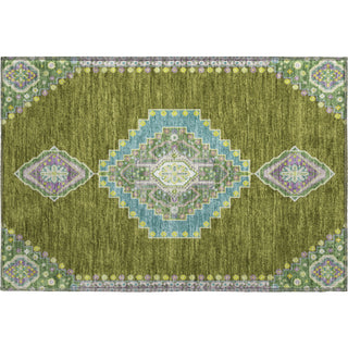 Piper Looms Mayfield Oriental AMF1014 Olive Machine Washable Area Rug Scatter Main Image