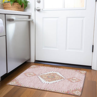 Piper Looms Mayfield Oriental AMF1014 Pink Machine Washable Area Rug Scatter Lifestyle Image Feature