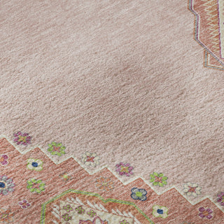 Piper Looms Mayfield Oriental AMF1014 Pink Machine Washable Area Rug Swatch Image