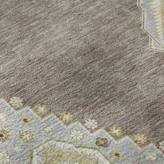 Piper Looms Mayfield Oriental AMF1014 Taupe Machine Washable Area Rug Swatch Image