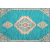 Piper Looms Mayfield Oriental AMF1014 Teal Machine Washable Area Rug Scatter Main Image