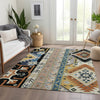 Piper Looms Mayfield Aztec AMF1015 Black Machine Washable Area Rug Lifestyle Image Feature