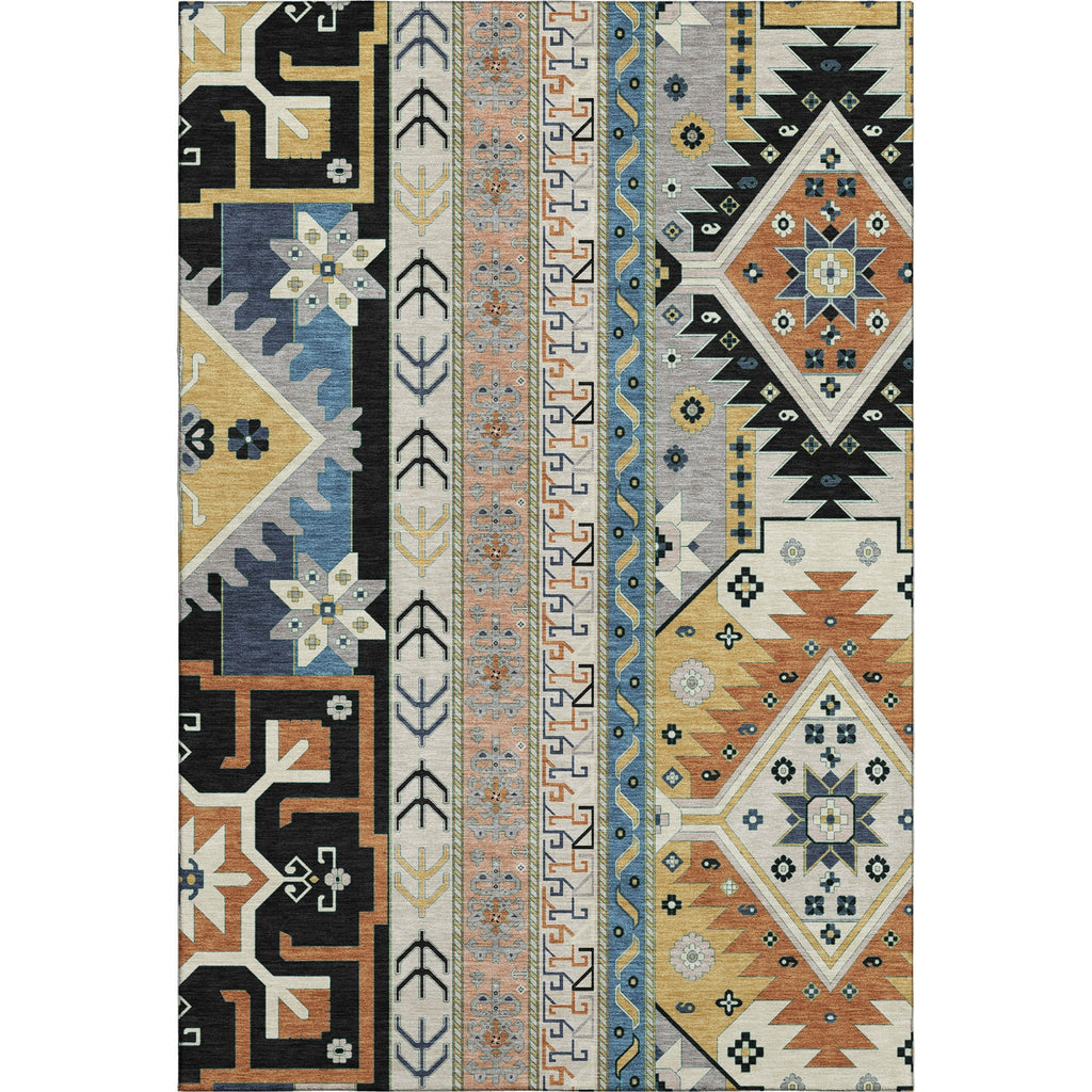 Piper Looms Mayfield Aztec AMF1015 Black Machine Washable Area Rug main image