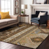 Piper Looms Mayfield Aztec AMF1015 Brown Machine Washable Area Rug Lifestyle Image Feature
