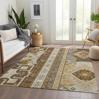 Piper Looms Mayfield Aztec AMF1015 Brown Machine Washable Area Rug Lifestyle Image Feature