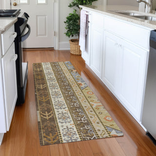 Piper Looms Mayfield Aztec AMF1015 Brown Machine Washable Area Rug Runner Lifestyle Image Feature