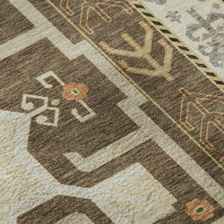 Piper Looms Mayfield Aztec AMF1015 Brown Machine Washable Area Rug Swatch Image