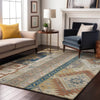 Piper Looms Mayfield Aztec AMF1015 Ivory Machine Washable Area Rug Lifestyle Image Feature