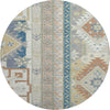 Piper Looms Mayfield Aztec AMF1015 Ivory Machine Washable Area Rug Round Main Image
