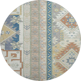 Piper Looms Mayfield Aztec AMF1015 Ivory Machine Washable Area Rug Round Main Image