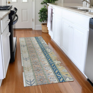 Piper Looms Mayfield Aztec AMF1015 Ivory Machine Washable Area Rug Runner Lifestyle Image Feature