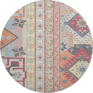 Piper Looms Mayfield Aztec AMF1015 Linen Machine Washable Area Rug Round Main Image
