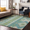 Piper Looms Mayfield Aztec AMF1015 Mint Machine Washable Area Rug Lifestyle Image Feature