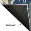 Piper Looms Mayfield Aztec AMF1015 Navy Machine Washable Area Rug Backing Image