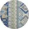 Piper Looms Mayfield Aztec AMF1015 Navy Machine Washable Area Rug Round Main Image
