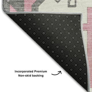 Piper Looms Mayfield Aztec AMF1015 Pink Machine Washable Area Rug Backing Image