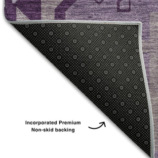 Piper Looms Mayfield Aztec AMF1015 Purple Machine Washable Area Rug Backing Image