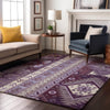 Piper Looms Mayfield Aztec AMF1015 Purple Machine Washable Area Rug Lifestyle Image Feature